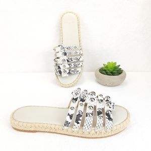MARC FISHER TAMIE STUDDED ESPADRILLES SANDALS